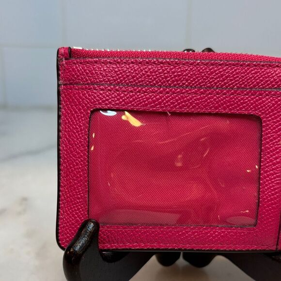 Coach Saffiano Leather Keychain Cardholder Wallet - Picture 5 of 14